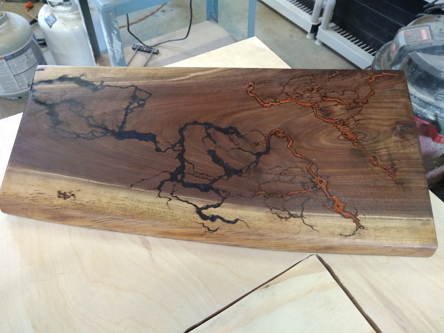 Charcuterie Board with Fractal Burn